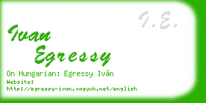 ivan egressy business card