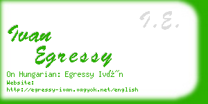 ivan egressy business card